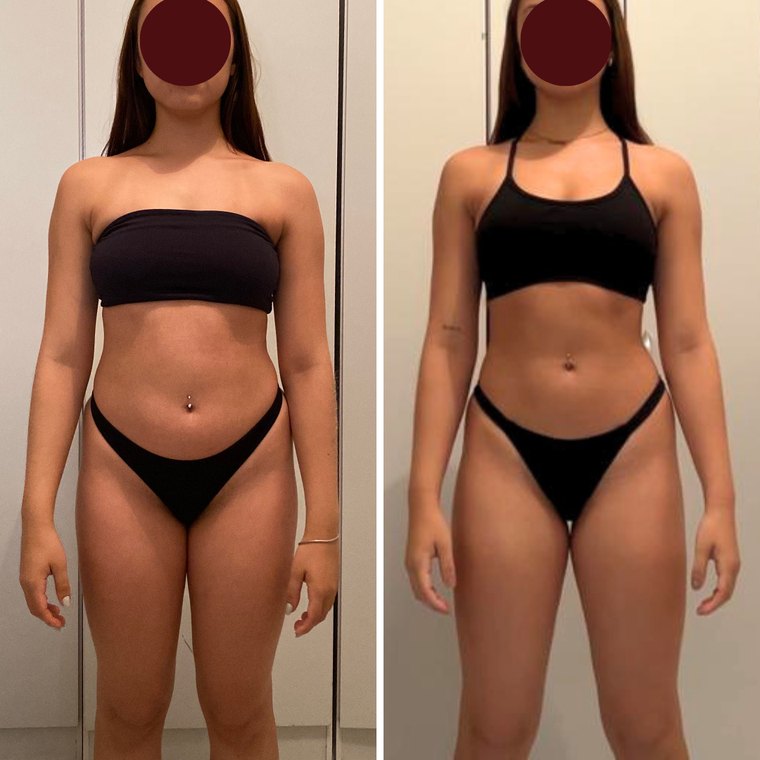 A Bea, antes e depois